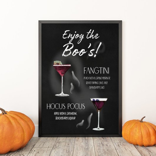 Halloween Signature Drink Sign Poster