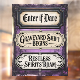 Halloween Signs Raamsticker