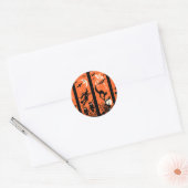  Halloween Silhouet Illustratie Ronde Sticker (Envelop)