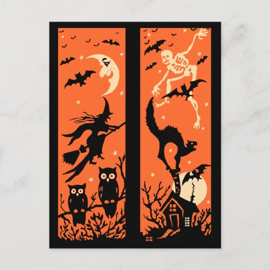  Halloween Silhouette Illustratie Briefkaart (Voorkant)
