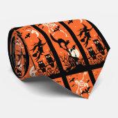  Halloween Silhouette Illustratie Stropdas (Opgerold)