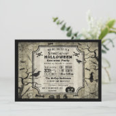 Halloween Silhouette Kostuum Party Uitnodiging (Staand voorkant)