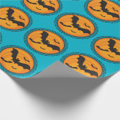 Halloween Silhouettes Bat Wrapping Paper Cadeaupapier (Hoek)