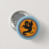 Halloween Silhouettes Ghost Badge Ronde Button 3,2 Cm (Voorkant /achterkant)