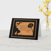 Halloween Silhouettes Kaart (Gele Bloem)