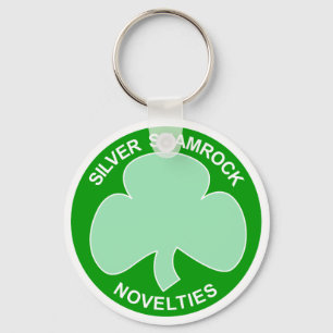 Halloween Silver Shamrock Logo Sleutelhanger