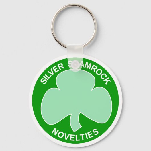 Halloween Silver Shamrock Logo Sleutelhanger (Voorkant)