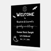 Halloween Simple Noir Et Blanc Mariage Accueil (Angle)