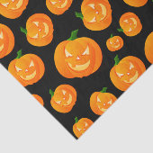Halloween Sinaasappel & Black Cartoon Pumpkin - Tissuepapier (Detail)