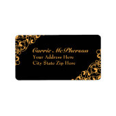 Halloween Sinaasappel bloeien Adresetiketten Etiket (Voorkant)