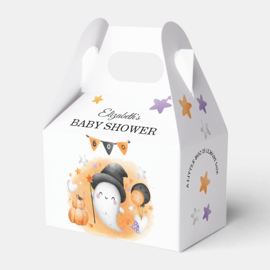Halloween Sinaasappel Boo Baby shower Leuke Favor Bedankdoosjes (Achterkant)