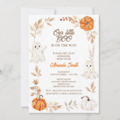 Halloween Sinaasappel Onze kleine Boo Baby shower Kaart (Voorkant)