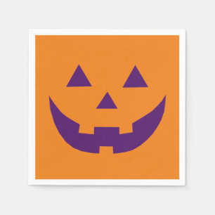 Halloween sinaasappel paarse Jack o lantaarn papie Servet