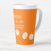 Halloween Sinaasappel Pompoen Spice Sweet of Nice Latte Mok (Rechterhoek)