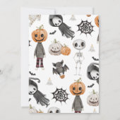 Halloween Sinaasappel roept alle monsters verjaard Kaart (Achterkant)