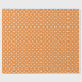 Halloween Sinaasappel Tiny White Polka Dot Cadeaupapier (Vlak)