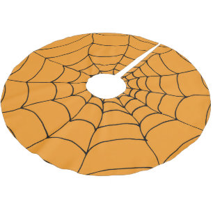 Halloween Sinaasappel Zwarte Spinnen Web Cobwebs Kerstboom Rok