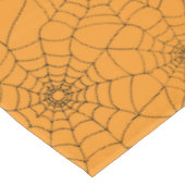 Halloween Sinaasappel Zwarte Spinnen Web Cobwebs Tafelkleed (Gekanteld)