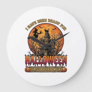 Halloween Sinds Laatste Spokenhuis Vliegende Heks_ Grote Klok
