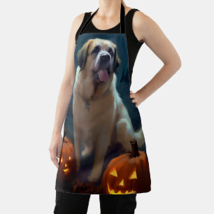 Halloween Sint Bernard Met Pompoenen Eng Schort