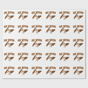 Halloween Six Seven Meme Gebarentaal 67 Mason Cadeaupapier