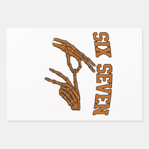 Halloween Six Seven Meme Gebarentaal 67 Mason Inpakpapier Vel