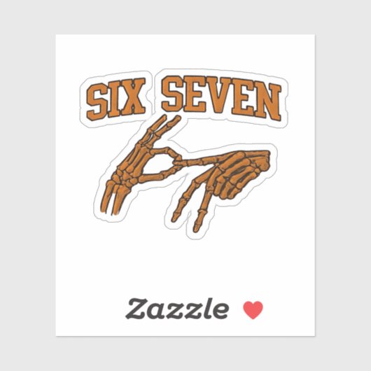 Halloween Six Seven Meme Gebarentaal 67 Mason Sticker (Vel)