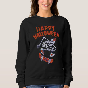 Halloween Skateboard Skeleton Trui