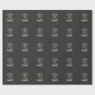 Halloween Skelet Dans Pompoen Herfst Cadeaupapier