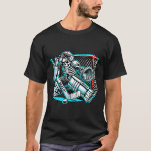 Halloween Skelet Doelman Hockey T-shirt