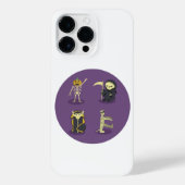 Halloween Skelet Dracula Mummy Grim Reaper iPhone Hoesje (Achterkant)