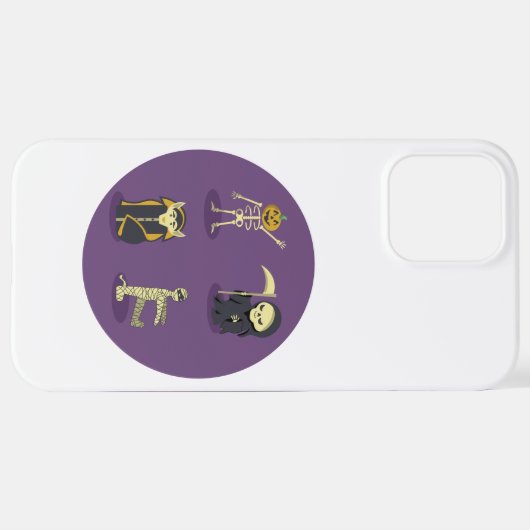 Halloween Skelet Dracula Mummy Grim Reaper iPhone Hoesje (Achterkant horizontaal)