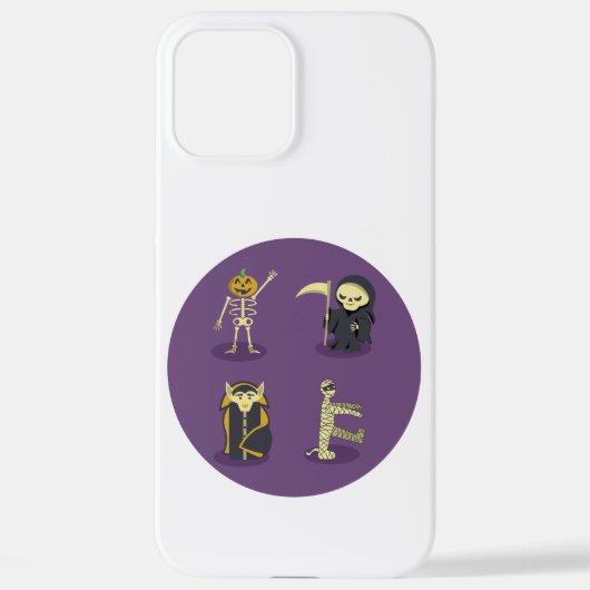 Halloween Skelet Dracula Mummy Grim Reaper iPhone Hoesje (Achterkant)