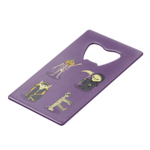 Halloween Skelet Dracula Mummy Grim Reaper Kredietkaart Flessenopener