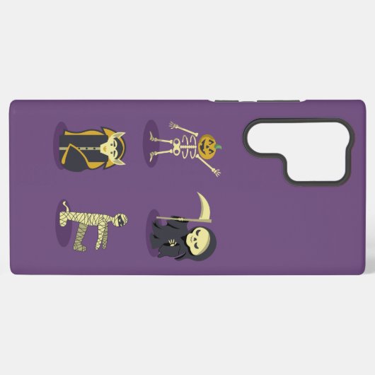 Halloween Skelet Dracula Mummy Grim Reaper Samsung Galaxy Hoesje (Achterkant horizontaal)