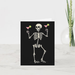 Halloween Skelet Drink Cosmopolitan Tail Kaart