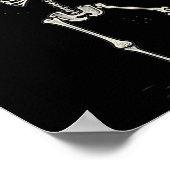 Halloween Skelet Drink Martini Tail Poster (Hoek)