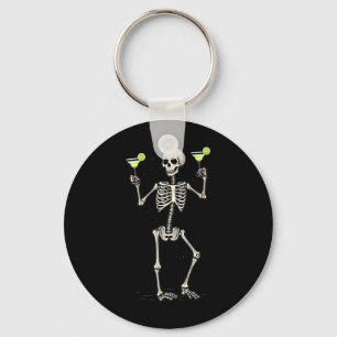 Halloween Skelet Drinkt Margarita Staart Sleutelhanger