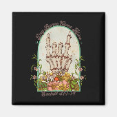 Halloween Skelet Droge Botten komen tot leven Bijb Magneet (Voorkant)