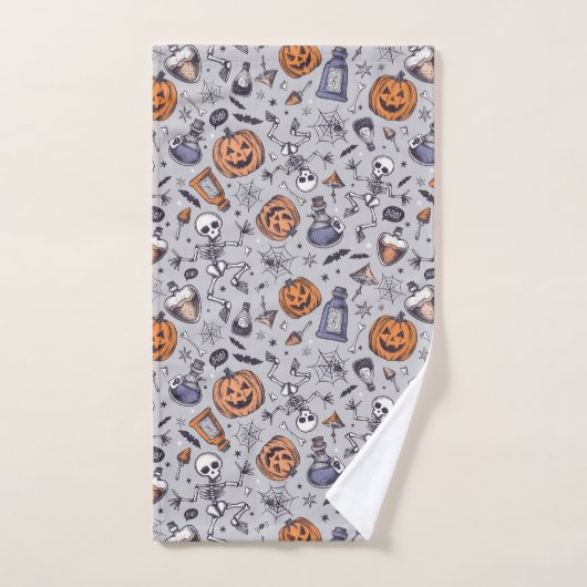  Halloween Skelet en Potions Patroon Bad Handdoek (Handdoek)