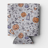 Halloween Skelet en Potions Patroon Blikjeskoeler (Voorkant)