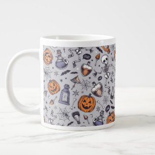 Halloween Skelet en Potions Patroon Extra Grote Beker