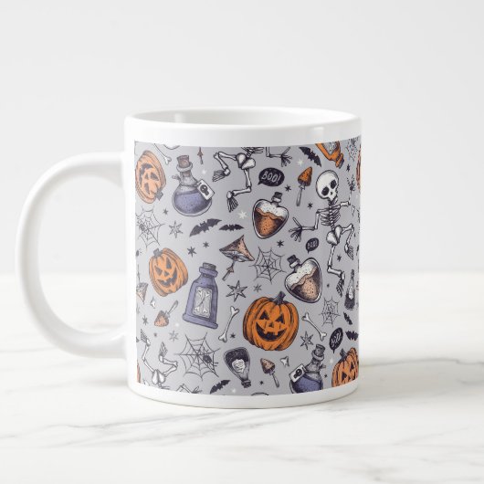 Halloween Skelet en Potions Patroon Extra Grote Beker (Links)