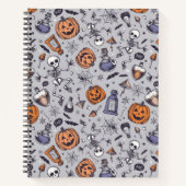 Halloween Skelet en Potions Patroon Notitieboek (Voorkant)