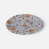 Halloween Skelet en Potions Patroon Papieren Bordje (Gekanteld)