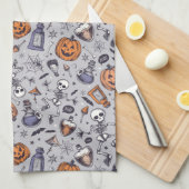 Halloween Skelet en Potions Patroon Theedoek (Quarter Fold)