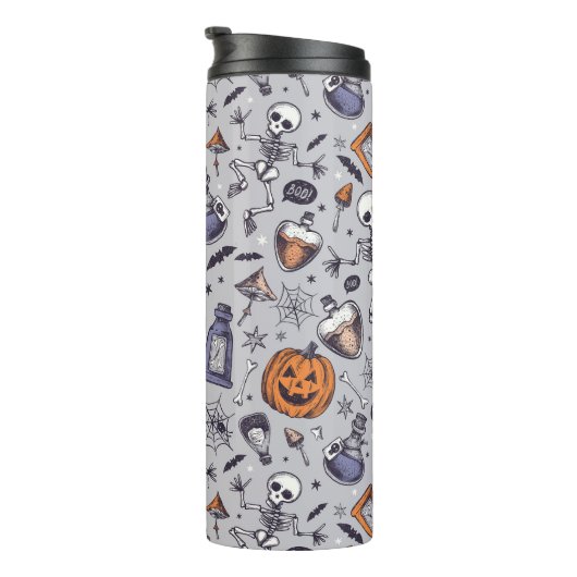 Halloween Skelet en Potions Patroon Thermosbeker (Geroteerd rechts)