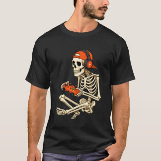 Halloween Skelet Gamer Video Games Jongens Mannen  T-shirt