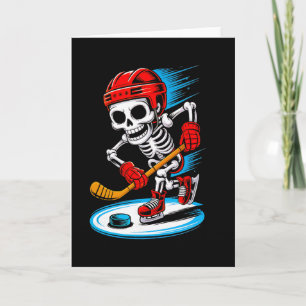 Halloween Skelet Grappig Hockey Shirt Voor Tienerj Kaart
