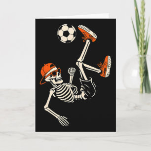 Halloween skelet grappige voetbalshirt voor tiener kaart